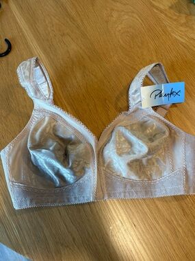 Playtex Light Beige Lace-Trim Full Coverage Bra